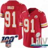 Impressive 2020 Super Bowl LIV Nike Kansas City Chiefs #91 Derrick Nnadi Red Team Color Vapor Untouchable Limited Player NFL Jersey