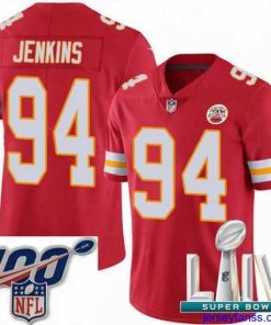 Outstanding 2020 Super Bowl LIV Nike Kansas City Chiefs #94 Jarvis Jenkins Red Team Color Vapor Untouchable Limited Player NFL Jersey