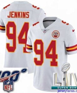 Stylish 2020 Super Bowl LIV Nike Kansas City Chiefs #94 Jarvis Jenkins White Vapor Untouchable Limited Player NFL Jersey