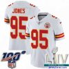 Impressive 2020 Super Bowl LIV Nike Kansas City Chiefs #95 Chris Jones White Vapor Untouchable Limited Player NFL Jersey