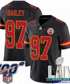 Fantastic 2020 Super Bowl LIV Nike Kansas City Chiefs #97 Allen Bailey Limited Black Rush Vapor Untouchable NFL Jersey