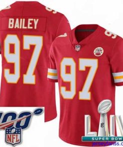 Impressive 2020 Super Bowl LIV Nike Kansas City Chiefs #97 Allen Bailey Red Team Color Vapor Untouchable Limited Player NFL Jersey