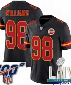 Gorgeous 2020 Super Bowl LIV Nike Kansas City Chiefs #98 Xavier Williams Limited Black Rush Vapor Untouchable NFL Jersey
