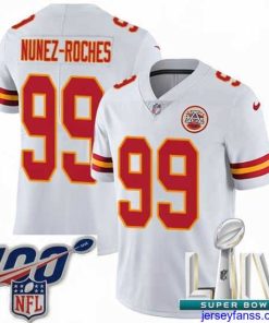 Outstanding 2020 Super Bowl LIV Nike Kansas City Chiefs #99 Rakeem Nunez-Roches White Vapor Untouchable Limited Player NFL Jersey