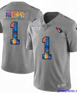 Gorgeous Arizona Cardinals 1 Kyler Murray Nike Multi Color 2020 NFL Crucial Catch NFL Jersey Greyheather