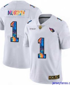 Gorgeous Arizona Cardinals 1 Kyler Murray White Nike Multi Color 2020 NFL Crucial Catch Limited NFL Jersey