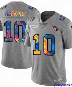 Gorgeous Arizona Cardinals 10 DeAndre Hopkins Nike Multi Color 2020 NFL Crucial Catch NFL Jersey Greyheather