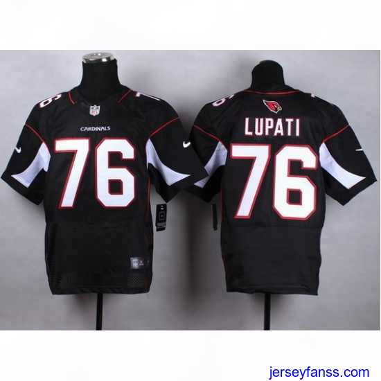 Outstanding Arizona Cardinals#76 Lupati black elite jersey