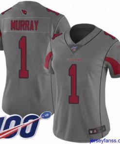 Gorgeous Cardinals #1 Kyler Murray Silver Stitched Football Limited Inverted Legend 100th Season Jersey