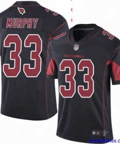 Outstanding Cardinals 33 Byron Murphy Black Stitched Football Limited Rush Jersey