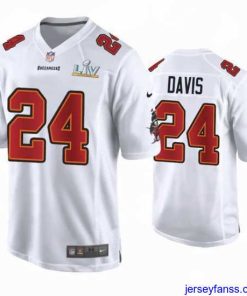 Exclusive Carlton Davis Buccaneers White Super Bowl Lv Game Fashion Jersey