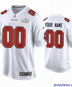 Outstanding Custom Buccaneers White Super Bowl Lv Game Fashion Jersey