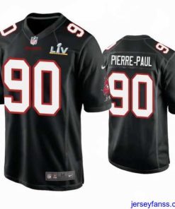Stylish Jason Pierre Paul Buccaneers Black Super Bowl Lv Game Fashion Jersey
