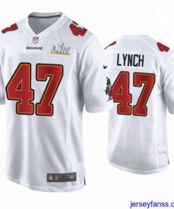Outstanding John Lynch Buccaneers White Super Bowl Lv Game Fashion Jersey