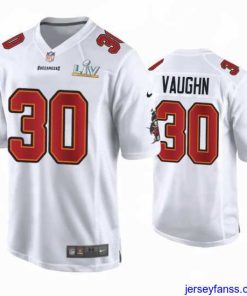 Amazing Ke'Shawn Vaughn Buccaneers White Super Bowl Lv Game Fashion Jersey