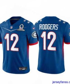 Stylish 2022 NFL Pro Bowl Green Bay Packers 12 Aaron Rodgers NFC Blue Jersey