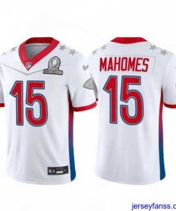 Gorgeous 2022 NFL Pro Bowl Kansas City Chiefs 15 Patrick Mahomes AFC White Jersey