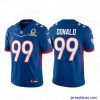 Impressive 2022 NFL Pro Bowl Los Angeles Rams #99 Aaron Donald NFC Blue Jersey