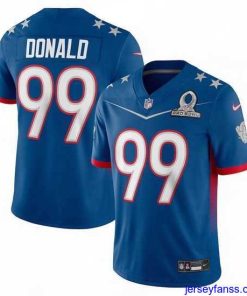 Stylish 2022 NFL Pro Bowl Los Angeles Rams 99 Aaron Donald NFC Blue Jersey