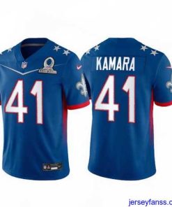 Outstanding 2022 NFL Pro Bowl New Orleans Saints 41 Alvin Kamara NFC Blue Jersey