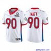 Impressive 2022 NFL Pro Bowl Pittsburgh Steelers 90 T J Watt AFC White Jersey
