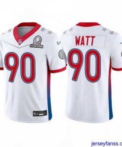 Impressive 2022 NFL Pro Bowl Pittsburgh Steelers 90 T J Watt AFC White Jersey