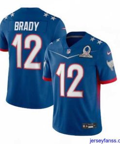 Outstanding 2022 NFL Pro Bowl Tampa Bay Buccaneers #12 Tom Brady NFC Blue Jersey