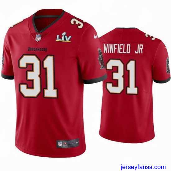 Gorgeous Antoine Winfield Jr. Buccaneers Red Super Bowl Lv Vapor Limited Jersey