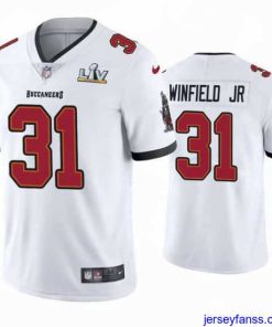 Stylish Antoine Winfield Jr. Buccaneers White Super Bowl Lv Vapor Limited Jersey