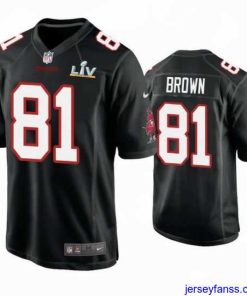 Stylish Antonio Brown Buccaneers Black Super Bowl Lv Game Fashion Jersey