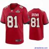Stylish Antonio Brown Buccaneers Red Super Bowl Lv Game Jersey
