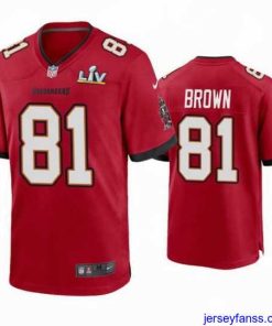 Stylish Antonio Brown Buccaneers Red Super Bowl Lv Game Jersey