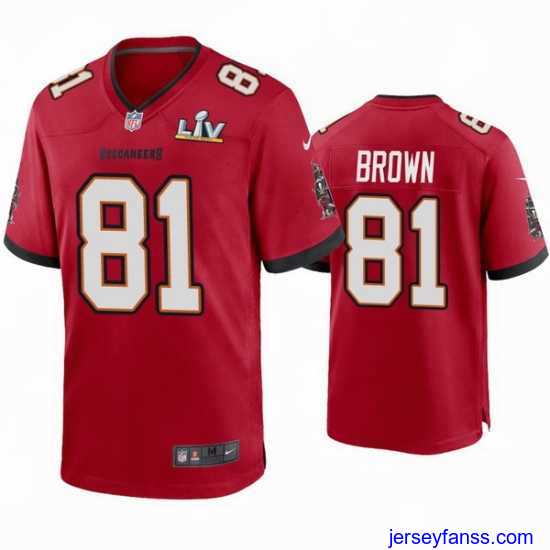 Stylish Antonio Brown Buccaneers Red Super Bowl Lv Game Jersey