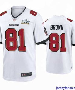 Gorgeous Antonio Brown Buccaneers White Super Bowl Lv Game Jersey