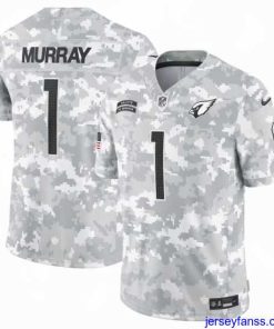 Impressive Arizona Cardinals 1 Kyler Murray 2024 Arctic Camo Salute To Service Limited Stitched Football Jersey