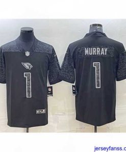 Amazing Arizona Cardinals 1 Kyler Murray Black Reflective Limited Stitched Football Jersey