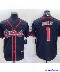 Amazing Arizona Cardinals 1 Kyler Murray Black With Patch Cool Base Stitched Baseball Jersey
