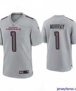 Impressive Arizona Cardinals 1 Kyler Murray Grey Atmosphere Fashion Stitched Game Jersey