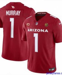 Stylish Arizona Cardinals 1 Kyler Murray Red 2023 F.U.S.E  With 4 Star C Patch And John Madden Patch Vapor Limited Stitched Football Jersey