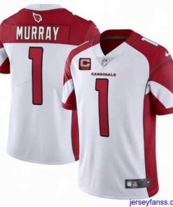 Impressive Arizona Cardinals #1 Kyler Murray White 3-Star C Patch Vapor Untouchable Limited Stitched NFL Jersey