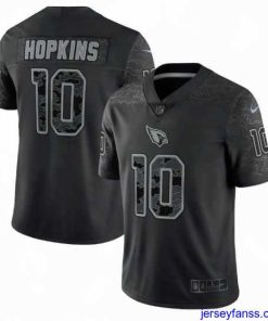 Fantastic Arizona Cardinals 10 DeAndre Hopkins Black Reflective Limited Stitched Football Jersey
