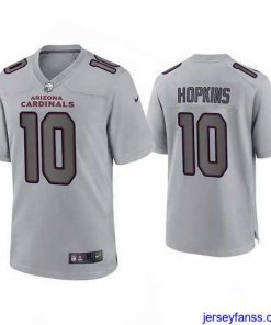 Amazing Arizona Cardinals 10 DeAndre Hopkins Grey Atmosphere Fashion Stitched Game Jersey