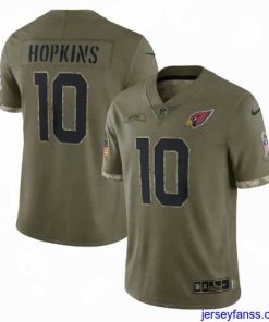 Premium Arizona Cardinals 10 DeAndre Hopkins Olive 2022 Salute To Service Limited Stitched Jersey