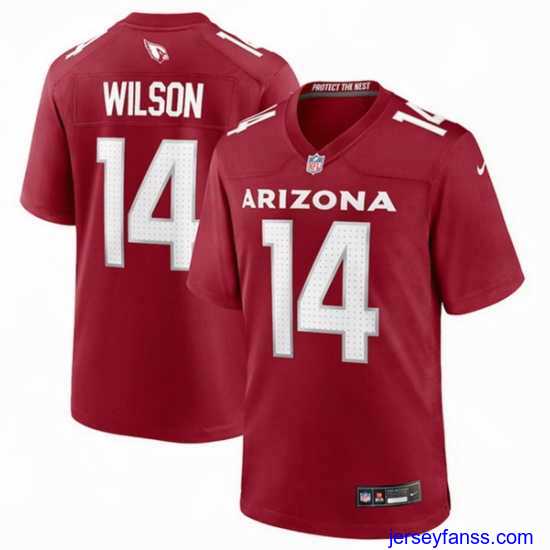 Amazing Arizona Cardinals 14 Michael Wilson Red Stitched Football Game Jersey