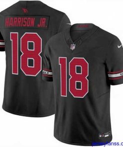 Premium Arizona Cardinals 18 Marvin Harrison Jr Black 2024 Draft F.U.S.E  Vapor Untouchable Limited Stitched Football Jersey