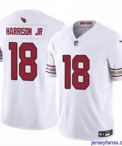 Fantastic Arizona Cardinals 18 Marvin Harrison Jr White 2024 Draft F.U.S.E  Vapor Untouchable Limited Stitched Football Jersey