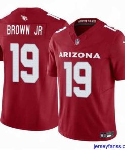 Fantastic Arizona Cardinals 19 Anthony Brown JR Red 2024 F.U.S.E  Vapor Untouchable Limited Stitched