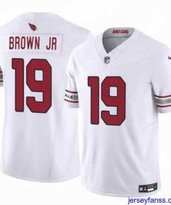 Impressive Arizona Cardinals 19 Anthony Brown JR White 2024 F.U.S.E  Vapor Untouchable Limited Stitched Jersey
