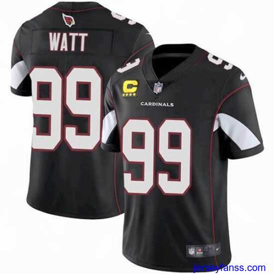 Premium Arizona Cardinals 2022 #99 J.J. Watt Black With 4-star C Patch Vapor Untouchable Limited Stitched NFL Jersey