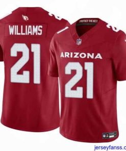 Premium Arizona Cardinals 21 Garrett Williams Red 2024 F.U.S.E  Vapor Untouchable Limited Stitched Jersey